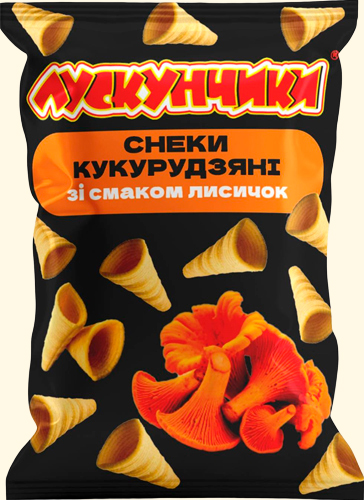 Снеки кукурудзяні зі смаком лисичок
